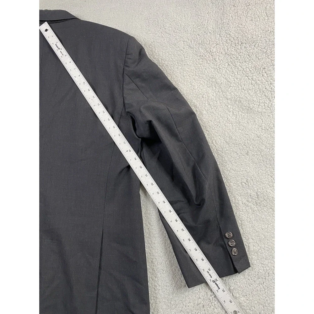 Vintage Brooks Brothers Suit Jacket 46 L Gray Wool Designer Premium USA
